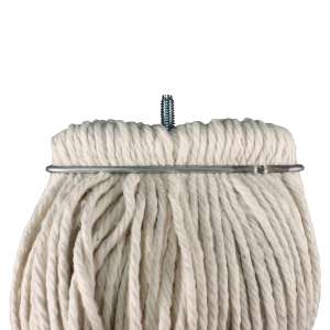 Impact, Layflat, Cotton Cut-End Wet Mop Head with 1" Headband, 24 oz, White