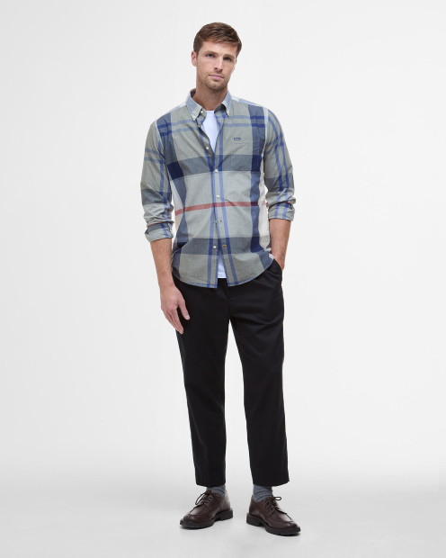 Harris Tailored Long-Sleeved Shirt Bleached Pine Tartan