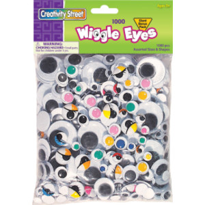 Wiggle Eyes Classroom Pack, Assorted Colors, Shapes & Sizes, 1000 Pieces