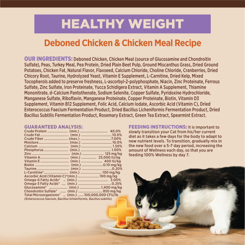 <p>Deboned Chicken, Chicken Meal (source of Glucosamine and Chondroitin Sulfate), Peas, Turkey Meal, Pea Protein, Dried Plain Beet Pulp, Ground Miscanthus Grass, Dried Ground Potatoes, Chicken Fat, Natural Flavor, Flaxseed, Choline Chloride, Cranberries, Dried Chicory Root, Taurine, Hydrolyzed Yeast, Vitamin E Supplement, Calcium Chloride, L-Carnitine, Dried Kelp, Mixed Tocopherols added to preserve freshness, L-ascorbyl-2-polyphosphate, Niacin, Zinc Proteinate, Ferrous Sulfate, Zinc Sulfate, Iron Proteinate, Yucca Schidigera Extract, Vitamin A Supplement, Thiamine Mononitrate, d-Calcium Pantothenate, Sodium Selenite, Copper Sulfate, Pyridoxine Hydrochloride, Manganese Sulfate, Riboflavin, Manganese Proteinate, Copper Proteinate, Biotin, Vitamin D3 Supplement, Vitamin B12 Supplement, Folic Acid, Calcium Iodate, Ascorbic Acid (Vitamin C), Dried Enterococcus Faecium Fermentation Product, Dried Bacillus Licheniformis Fermentation Product, Dried Bacillus Subtilis Fermentation Product, Rosemary Extract, Green Tea Extract, Spearmint Extract.</p>
