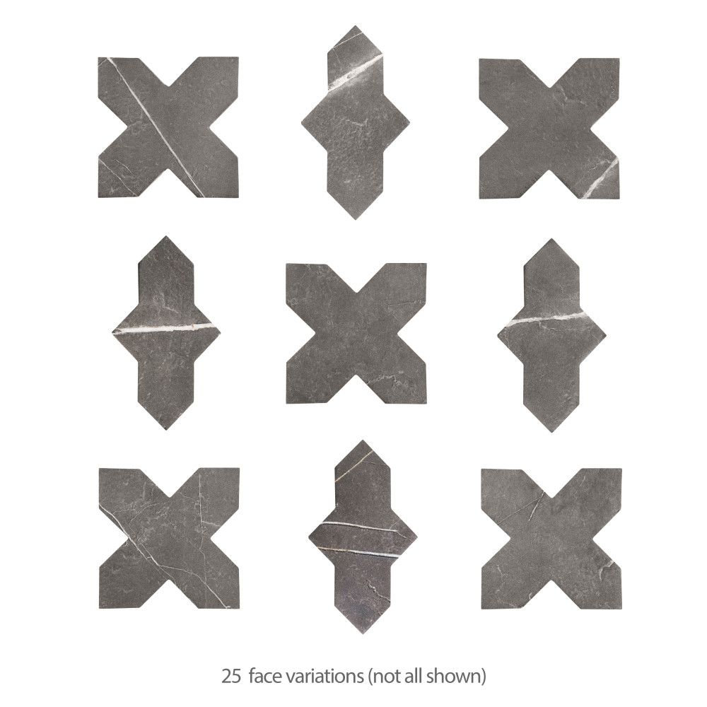 Istanbul Templar Shield Night with Night Cross 8-3/8 in. x 8-3/8 in. Porcelain Floor and Wall Tile