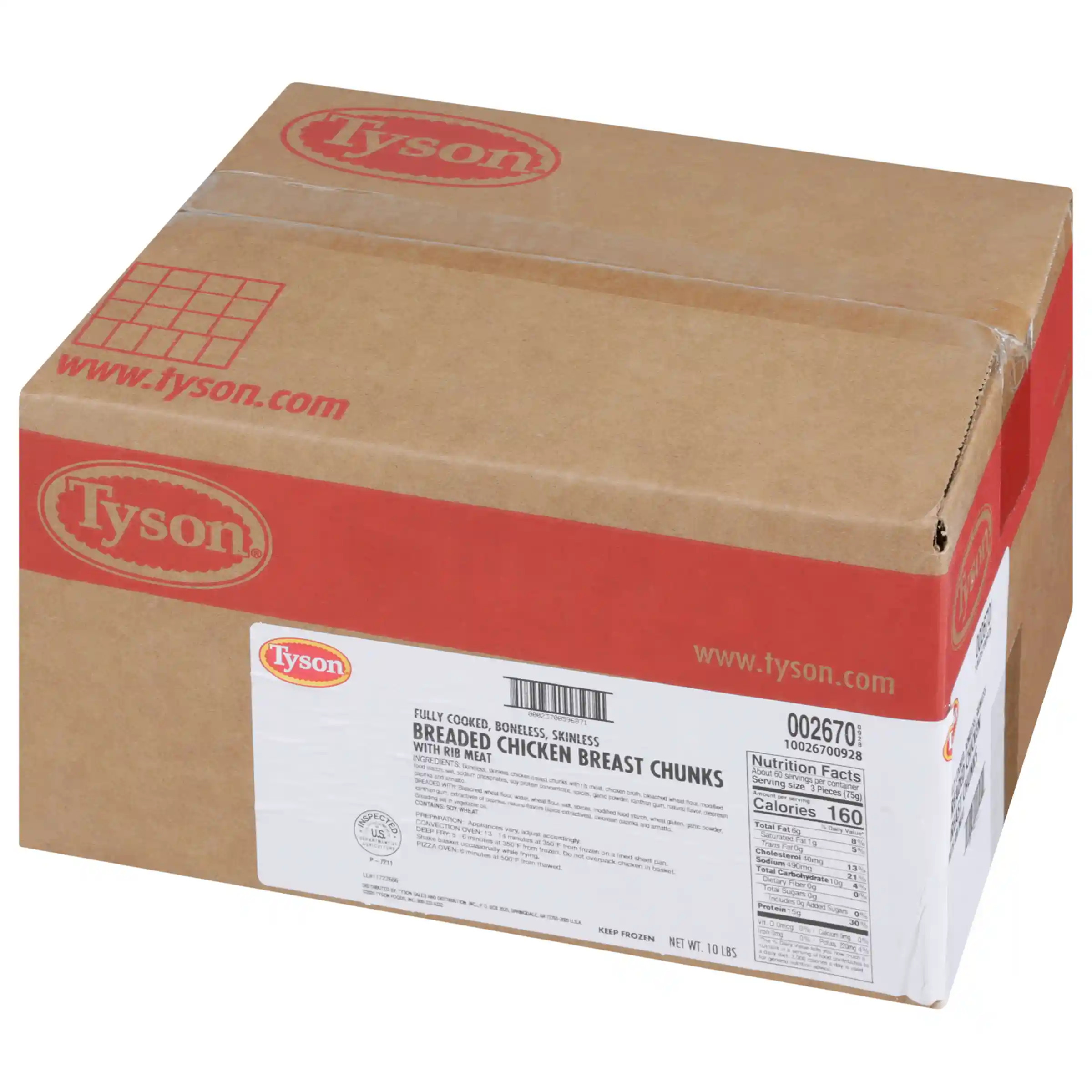 Tyson® Fully Cooked Breaded Chicken Breast Chunks_image_5