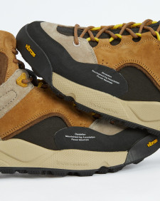 Barbour x Flower Mountain Back Country Uni Mid Trainers Brown Beige