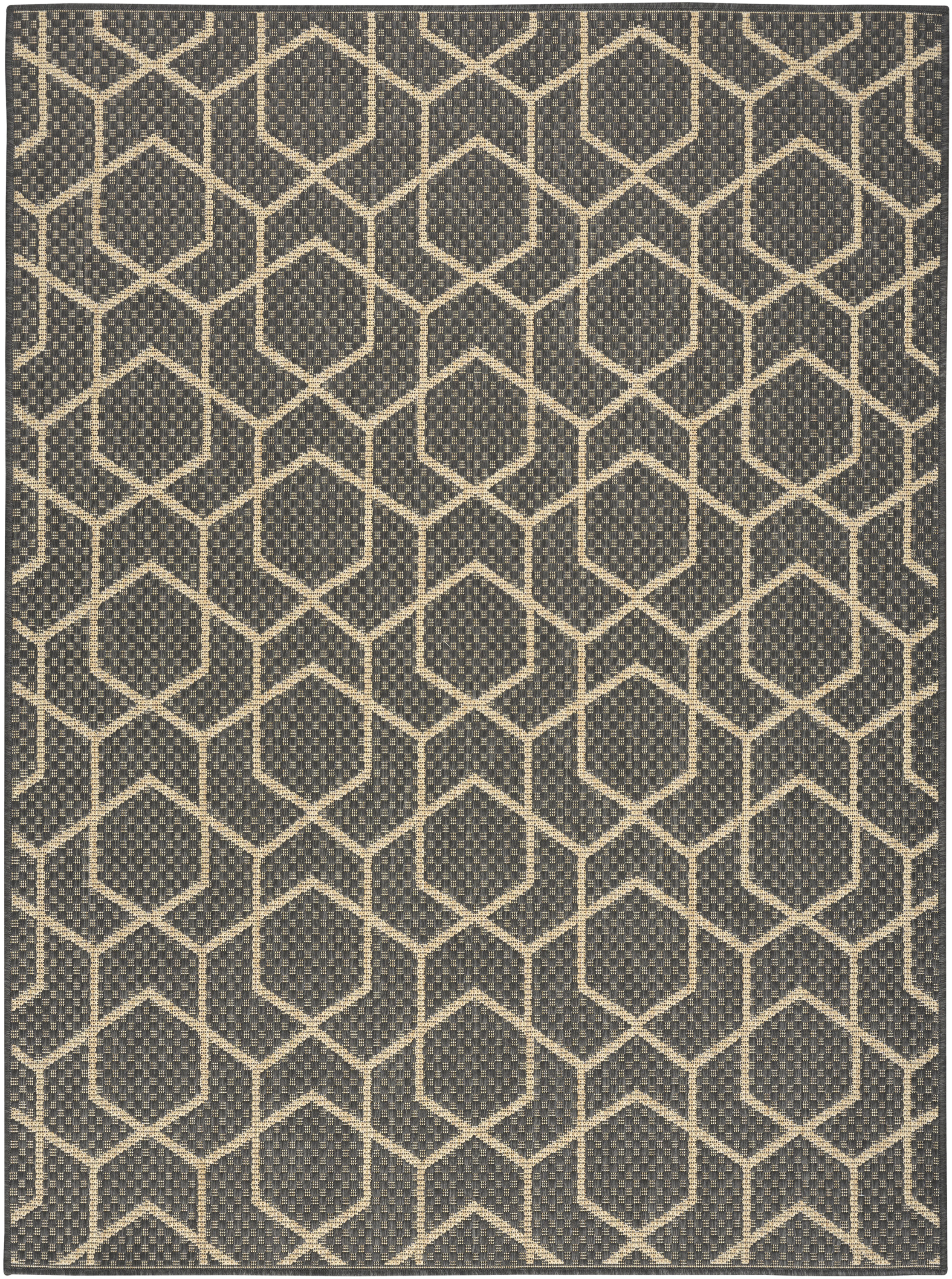 Nourison Horizon Indoor/Outdoor 5' x 7' Charcoal Modern Rug