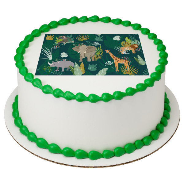 Safari Animals Pattern PhotoCake® Edible Image®