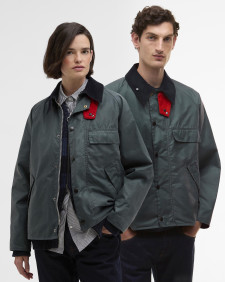 Giacca cerata Transport Paul Smith loves Barbour Dark Slate