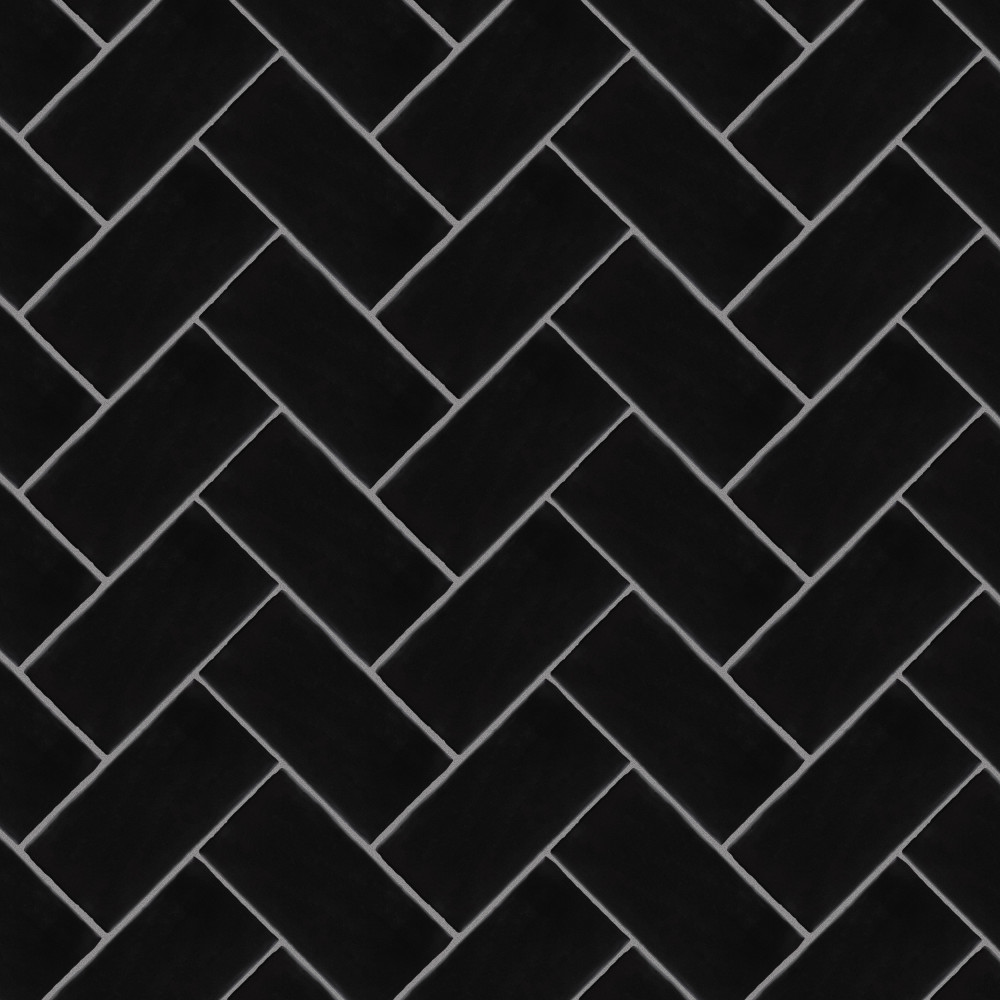 Castillo Matte Black 3x6 Rectangle Ceramic Wall Only Digital Pattern