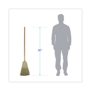 Boardwalk, 8in, Corn Brooms, 60" Overall Length, Corn Bristles, Natural