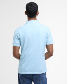 Drayton Linen Tailored Polo Shirt Pale Sky