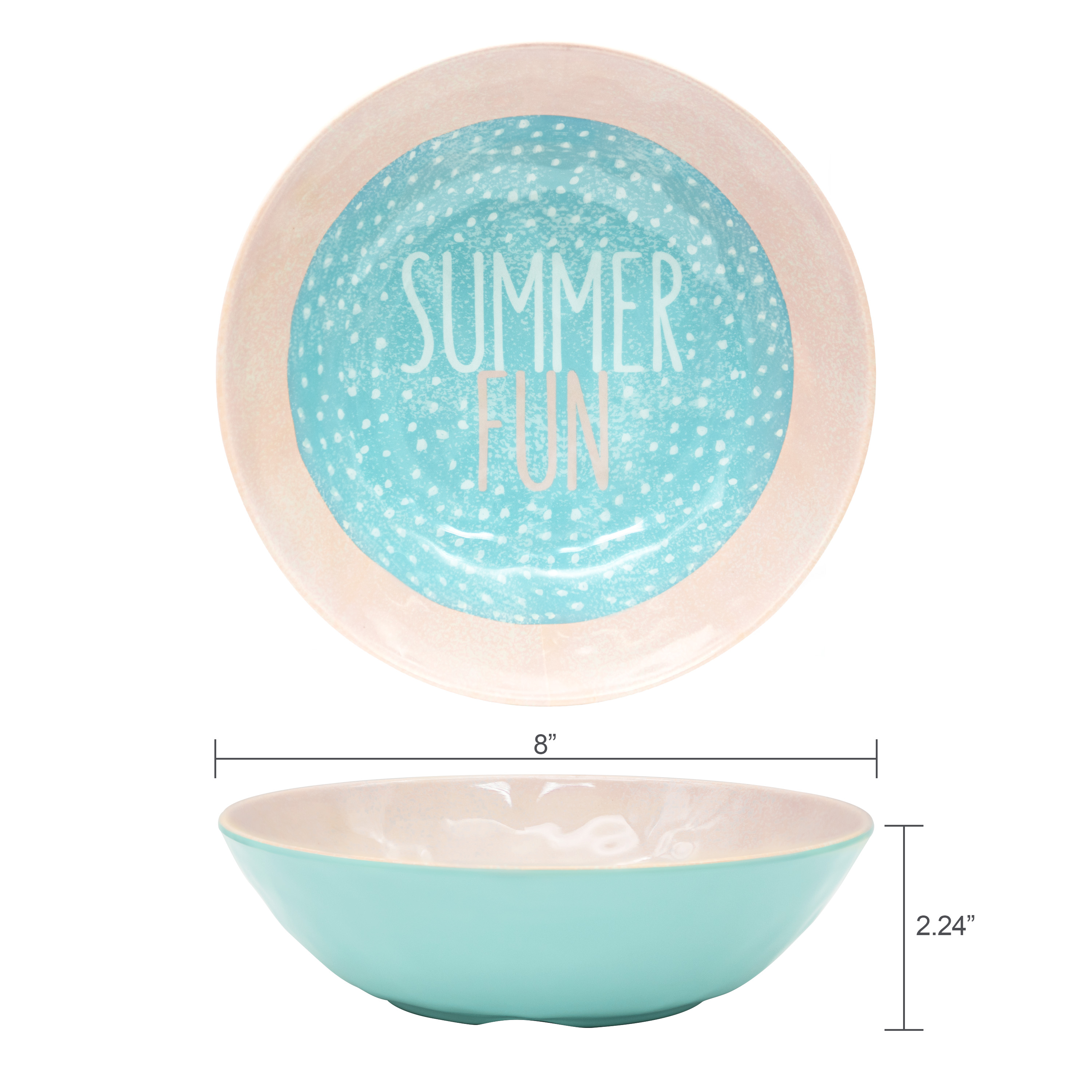 Summer Prints Dinnerware Set, Pink Tropics, 12-piece set slideshow image 4