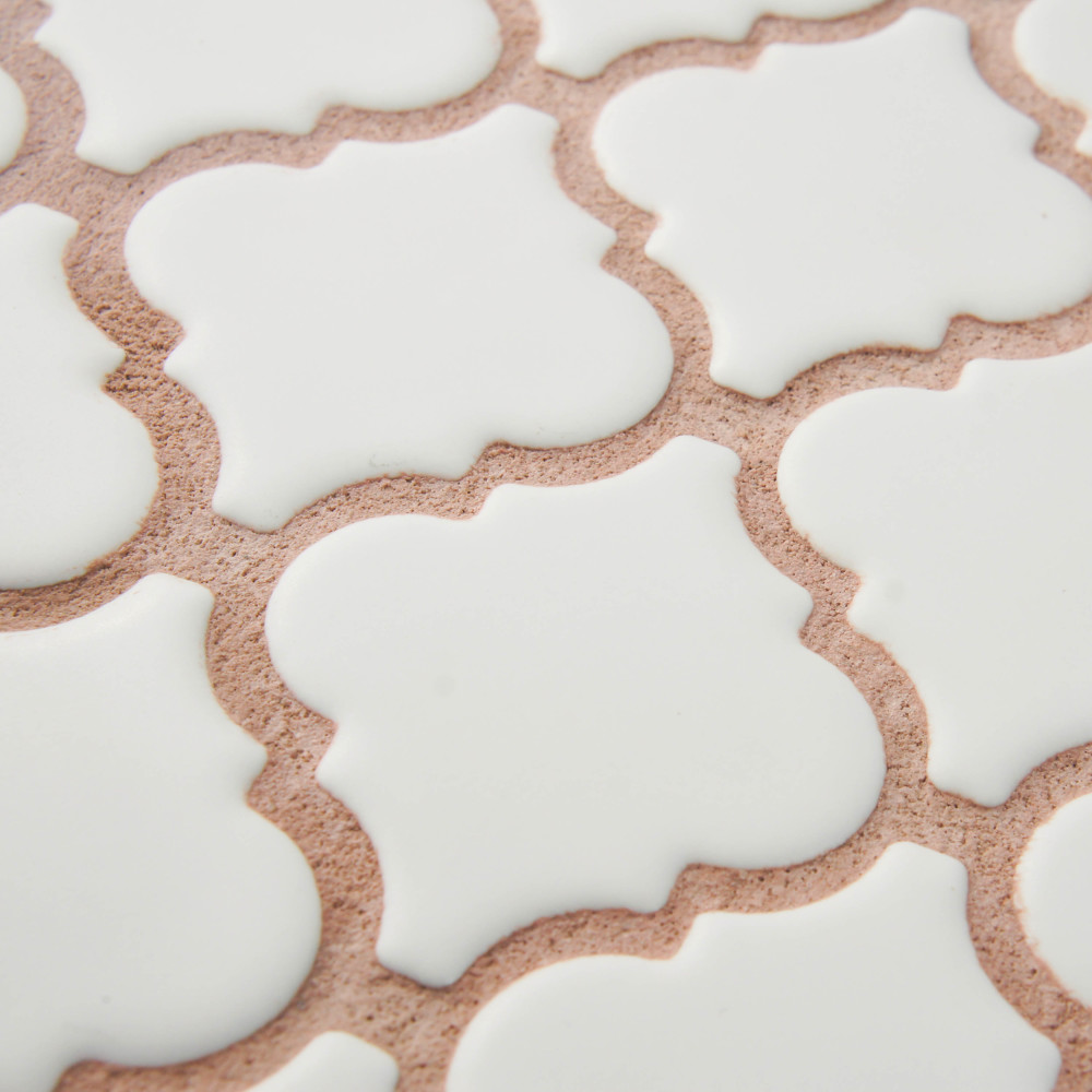 Hudson Tangier Matte White 12-3/8 in. x 12-3/8 in. Porcelain Mosaic Tile