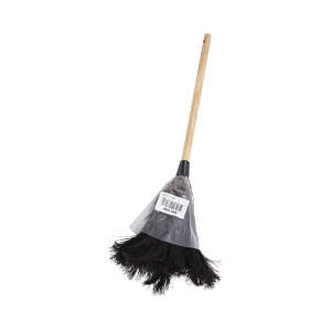 Boardwalk, Professional Ostrich Feather Duster, 10" Handle, Ostrich Feather, Black, 10 in