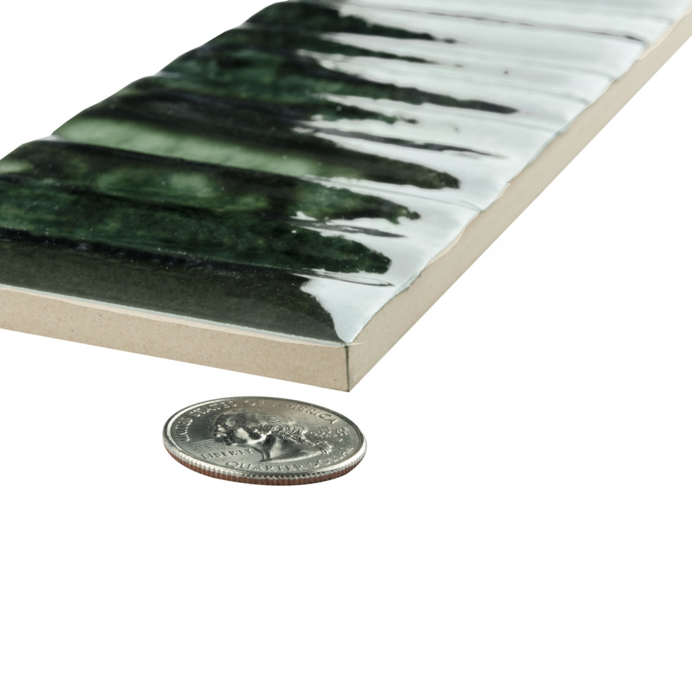 Joliet Prisma Jade 3 in. x 12 in. Ceramic Wall Tile