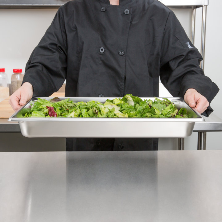 Full-size 2 ½-inch-deep Super Pan V® stainless steel steam table pan