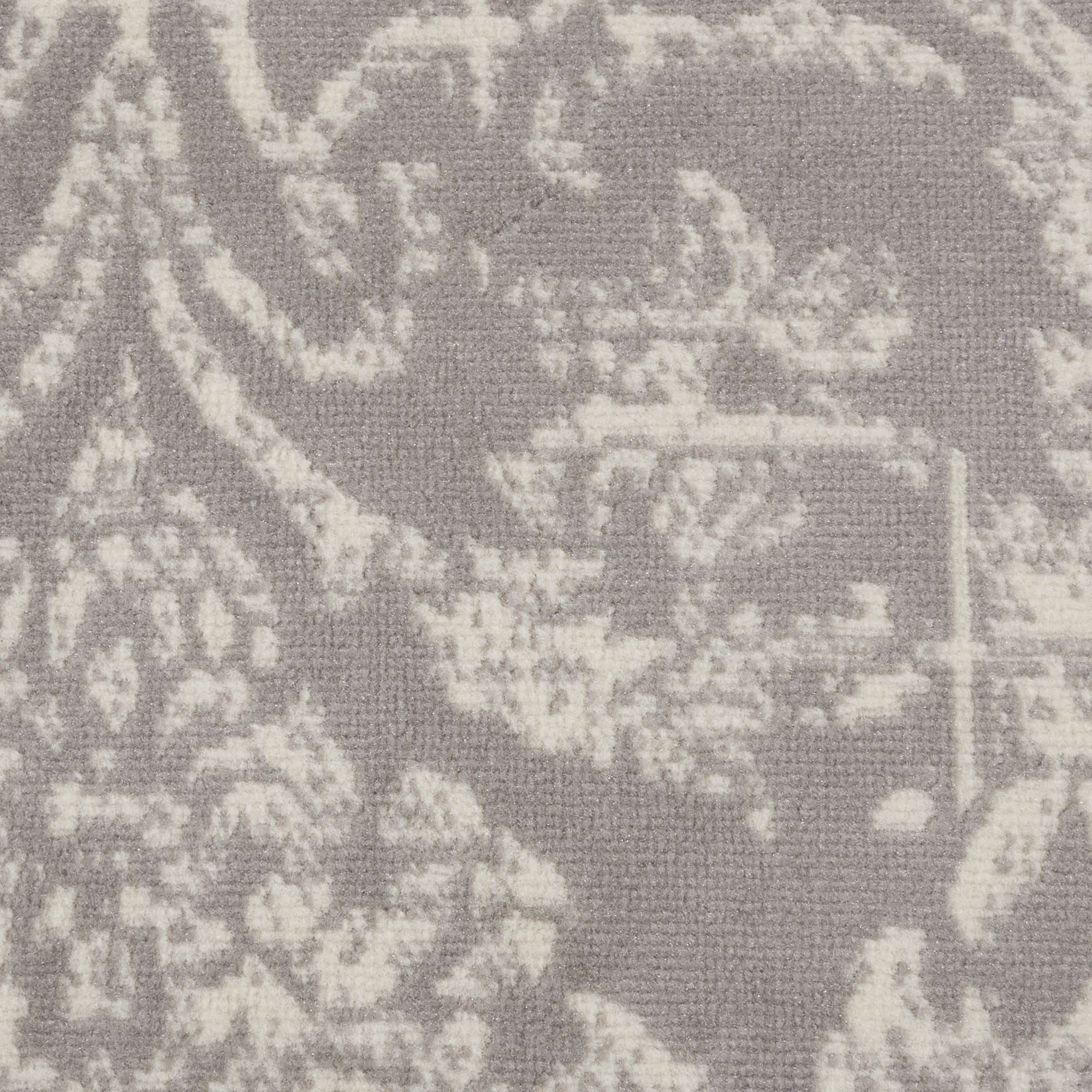 Nourison Jubilant 5'3" x Round Grey Vintage Indoor Rug