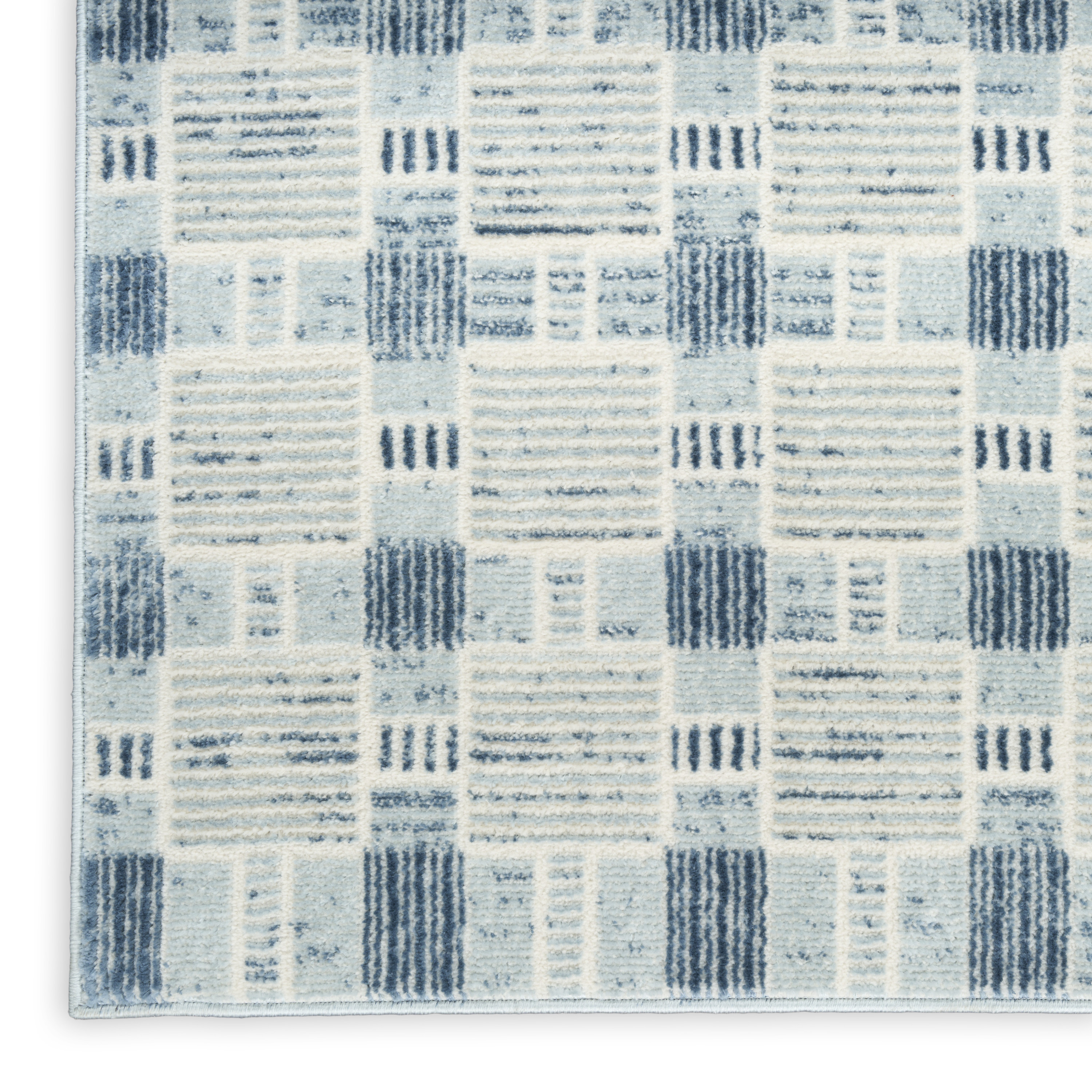 Nourison Nordic 5' x 7' Blue Modern Indoor Rug