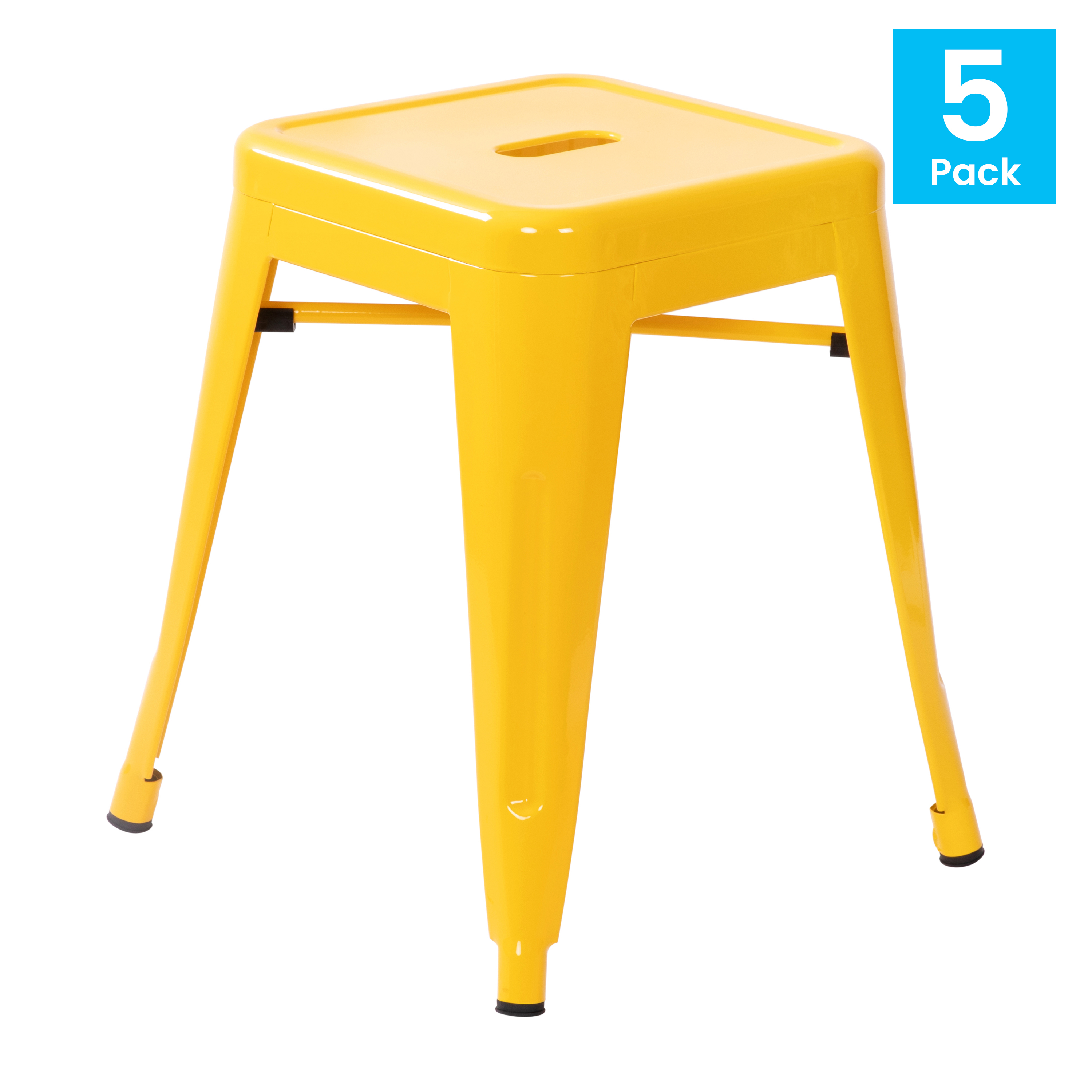 18" Table Height Stool, Stackable Backless Metal Indoor Dining Stool, Commerc... - Picture 80 of 114