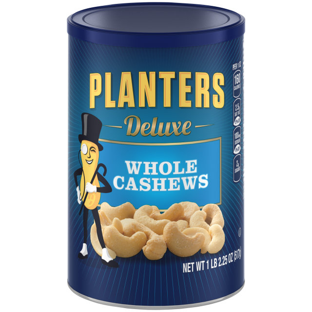 PLANTERS Deluxe Whole Cashews 18.25 oz Can