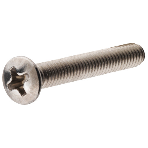 18-8 Stainless Steel Oval Head Phillips Machine Screw #6-32 x 3/8
