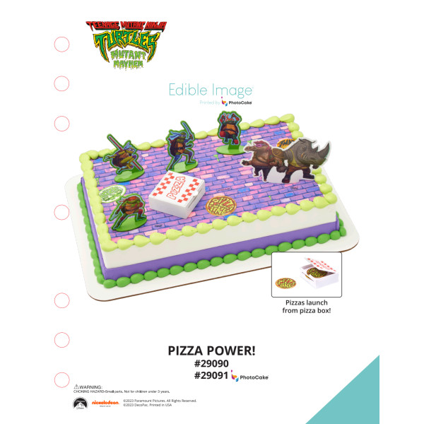 Teenage Mutant Ninja Turtles™ Pizza Power! The Magic of Cakes® PhotoCake® Enhanced Background Page
