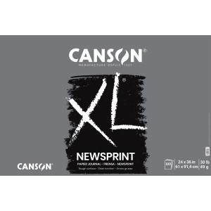 XL Series Newsprint Pad, Foldover Binding, 100 Sheet, 24x36 inch, 1 Count