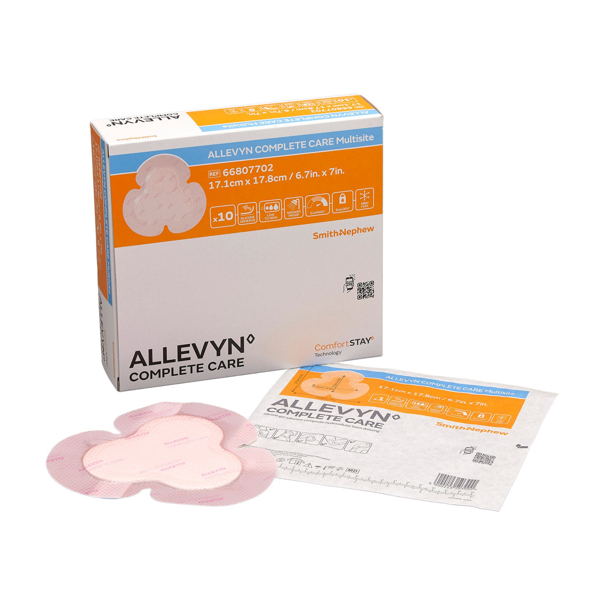 Smith & Nephew DRESSING, FM ALLEVYN CMPLT CARE MULTISITE 6.7X7" (10/BX 6BX/