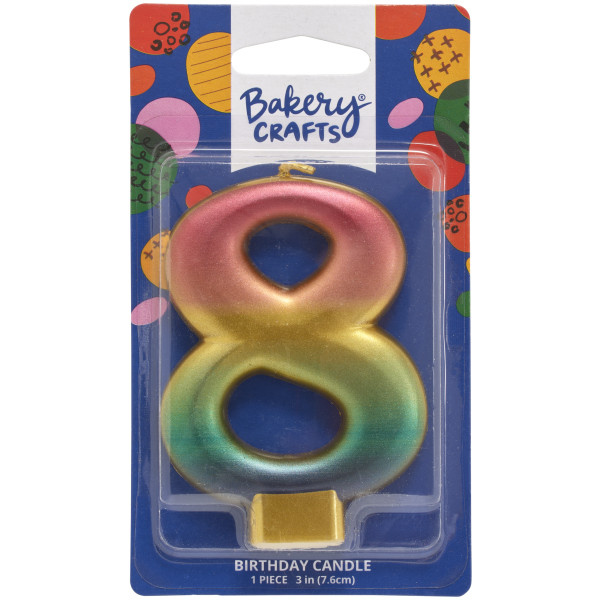 Metallic Numeral Candles