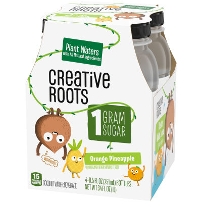Creative Roots Orange Pineapple Coconut Water Beverage, 4 ct Pack, 8.5 fl oz Bottles