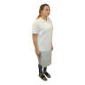 Impact, Safety Zone®, Polyethylene Apron, 1 Mil, Bib Style, 28" x 46", White