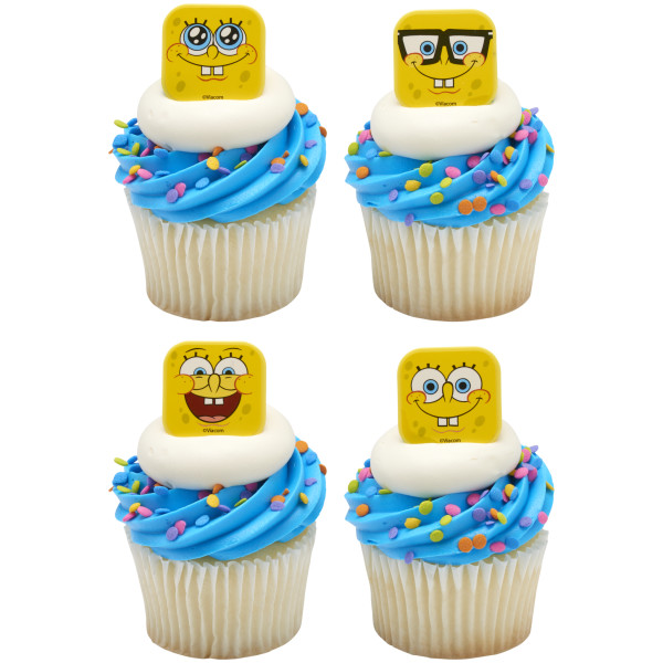 SpongeBob SquarePants Mood Faces Cupcake Rings