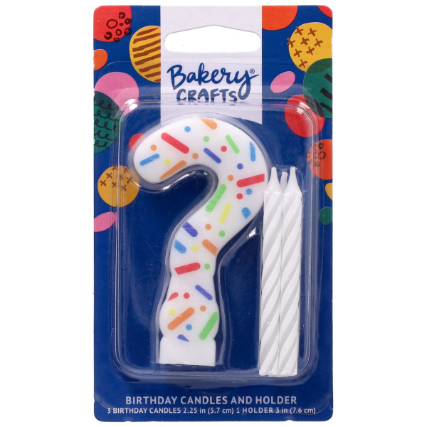 ? Rainbow Sprinkle Numeral Candles