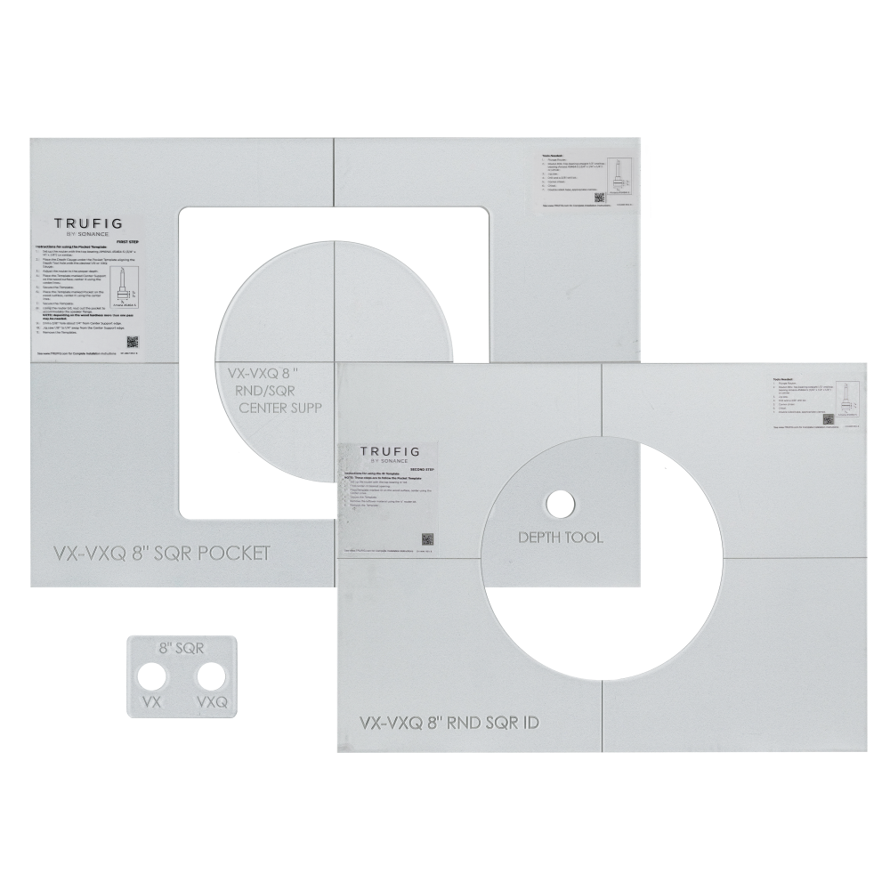 TRUFIG ROUTER TEMPLATE FOR VX-VXQ-PPX 8" SQUARE