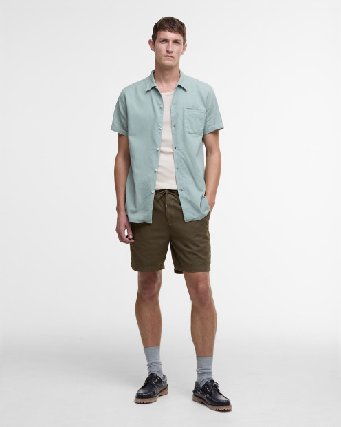 Garment Dyed Nelson Short-Sleeved Shirt Pale Apple