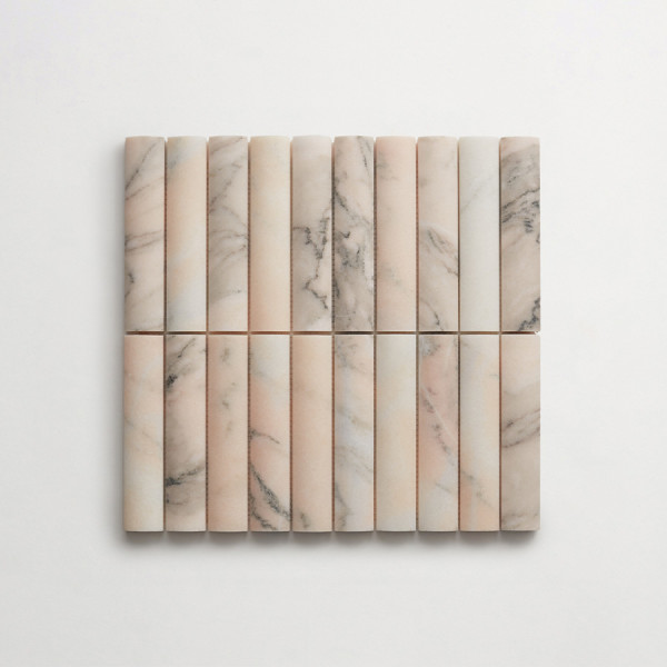 lapidary | cabochon short mosaic sheet | pink/grey 