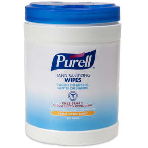 GOJO, PURELL® Eco-Fit Canister Hand Sanitizer Wipes,  270 Wipes/Container