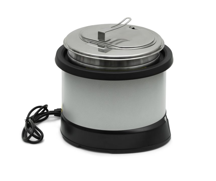 11-quart 230-volt Mirage® countertop induction rethermalizer in natural finish with UK plug
