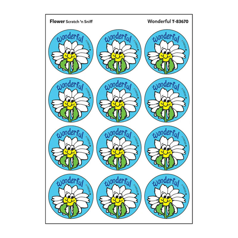 Wonderful/ Flower Scent Stickers, 24 ct.