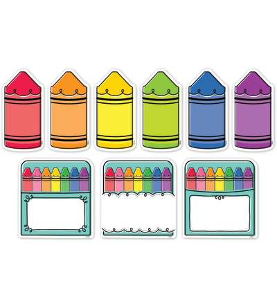 Core Decor Doodle Crayons 6" Designer Cut-Outs