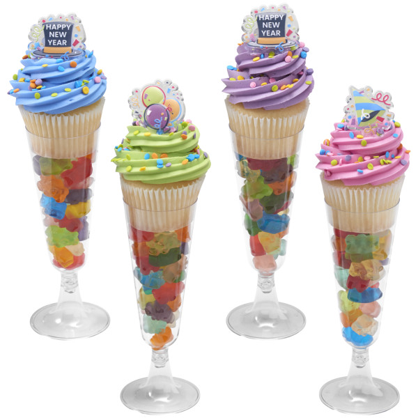 Happy New Year Confetti Cupcake Rings