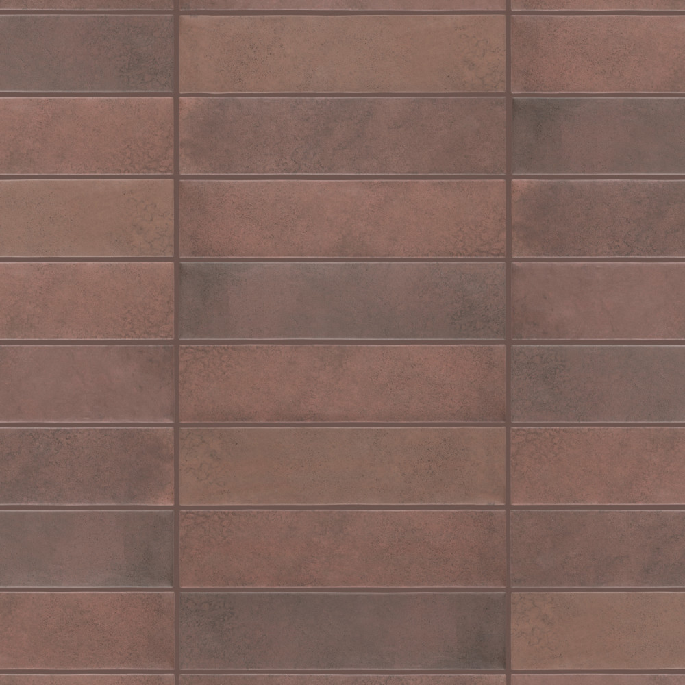 Heritage Wine 2-3/8 in. x 9-5/8 in. Porcelain Floor and Wall Tile