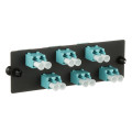 Opticom® Fiber Optic Adapter Panel, Multimode (OM3/4), (6) LC Duplex Adapters for 12-Strand Fiber