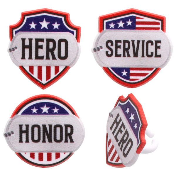 Patriotic Heroes Cupcake Rings