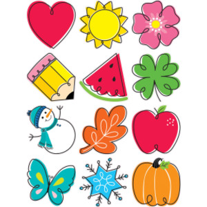 Seasonal Accents 10" Designer Cut-Outs, Pack of 12