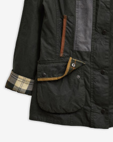 Barbour Re-Loved Beadnell Waxed Jacket - Size 10 Sage