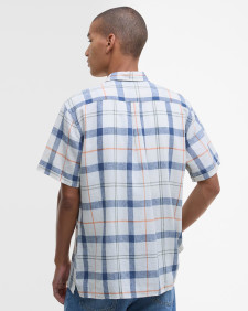 Croft Short-Sleeved Shirt Sea Haze Tartan