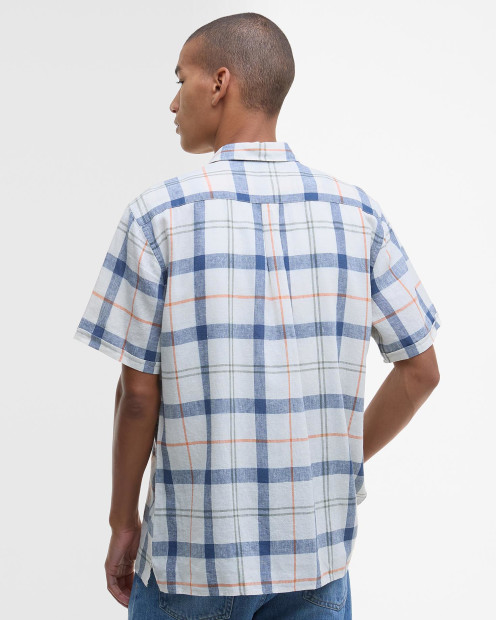 Croft Short-Sleeved Shirt Sea Haze Tartan