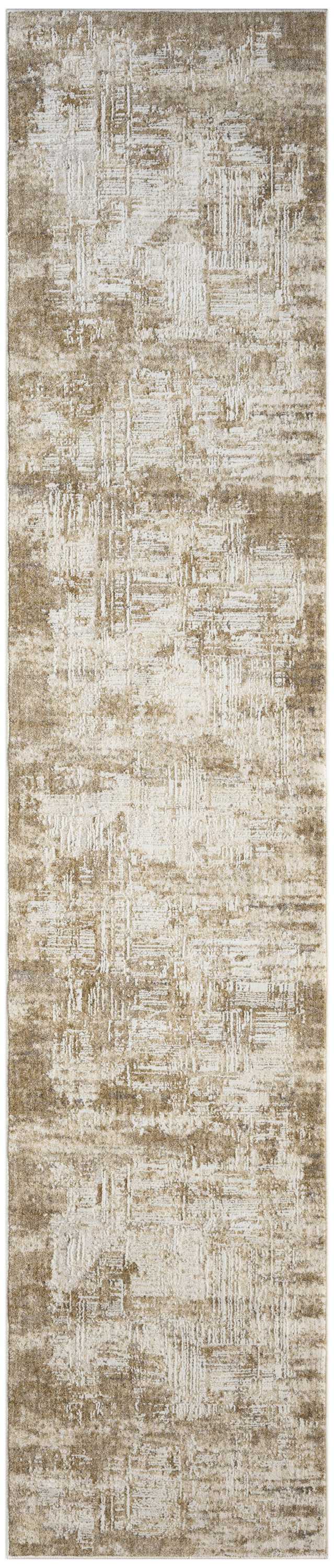 Calvin Klein CK078 Summit 2'2" x 10' Mocha Ivory Modern Indoor Rug