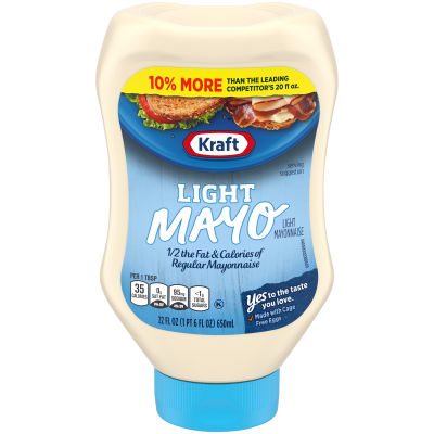 Kraft Light Mayo with 1/2 the Fat & Calories of Regular Mayonnaise, 22 fl oz Bottle