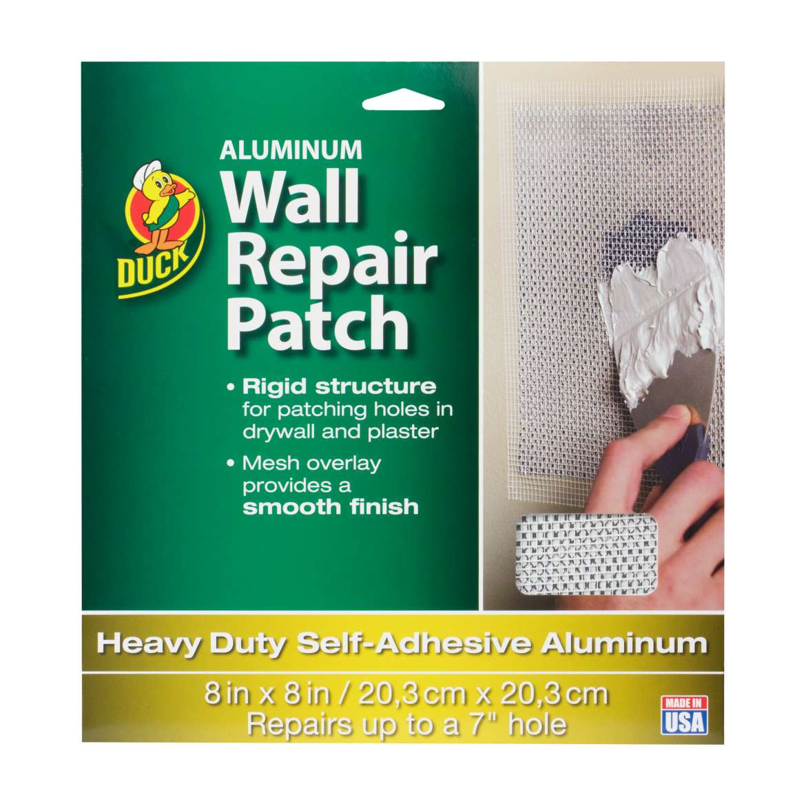 Duck® Brand Aluminum Wall Repair Patch - 8 in. x 8 in. Image