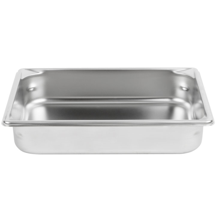 Half-size 2 ½-inch-deep Super Pan V® stainless steel steam table pan